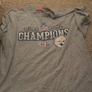 Vintage NFL Super Bowl XL Champions Gray T-Shirt